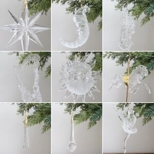 Set of 16 Vintage Acrylic Christmas Ornaments Taiwan Santa Star Ballerina Whimsy